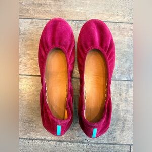 Tieks Rouge Suede Leather Ballet Flats Size 9